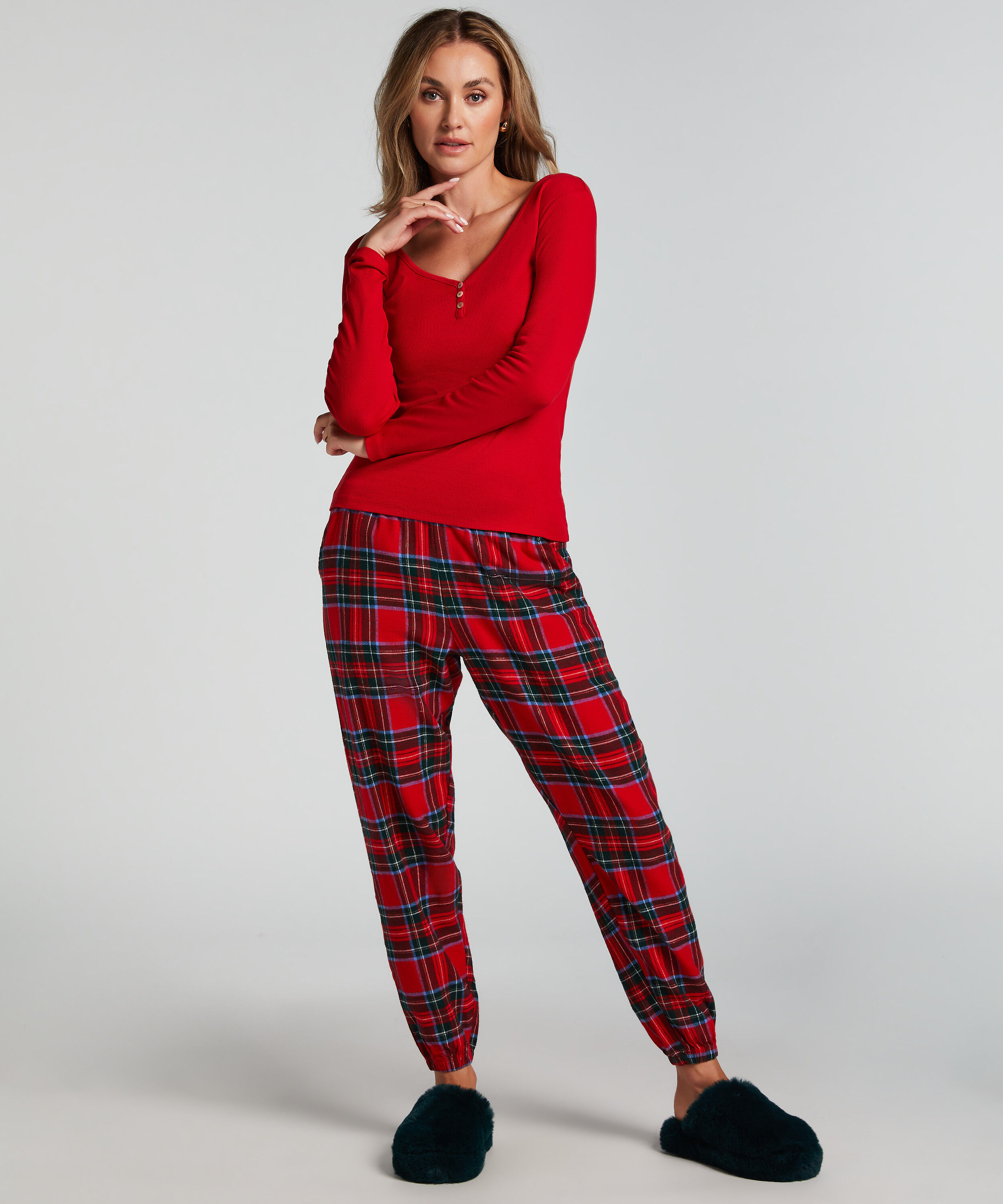 Flannel pysjamasbukse