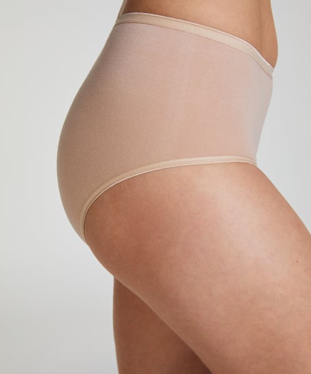 Midi supersliptruse i bomull, Beige