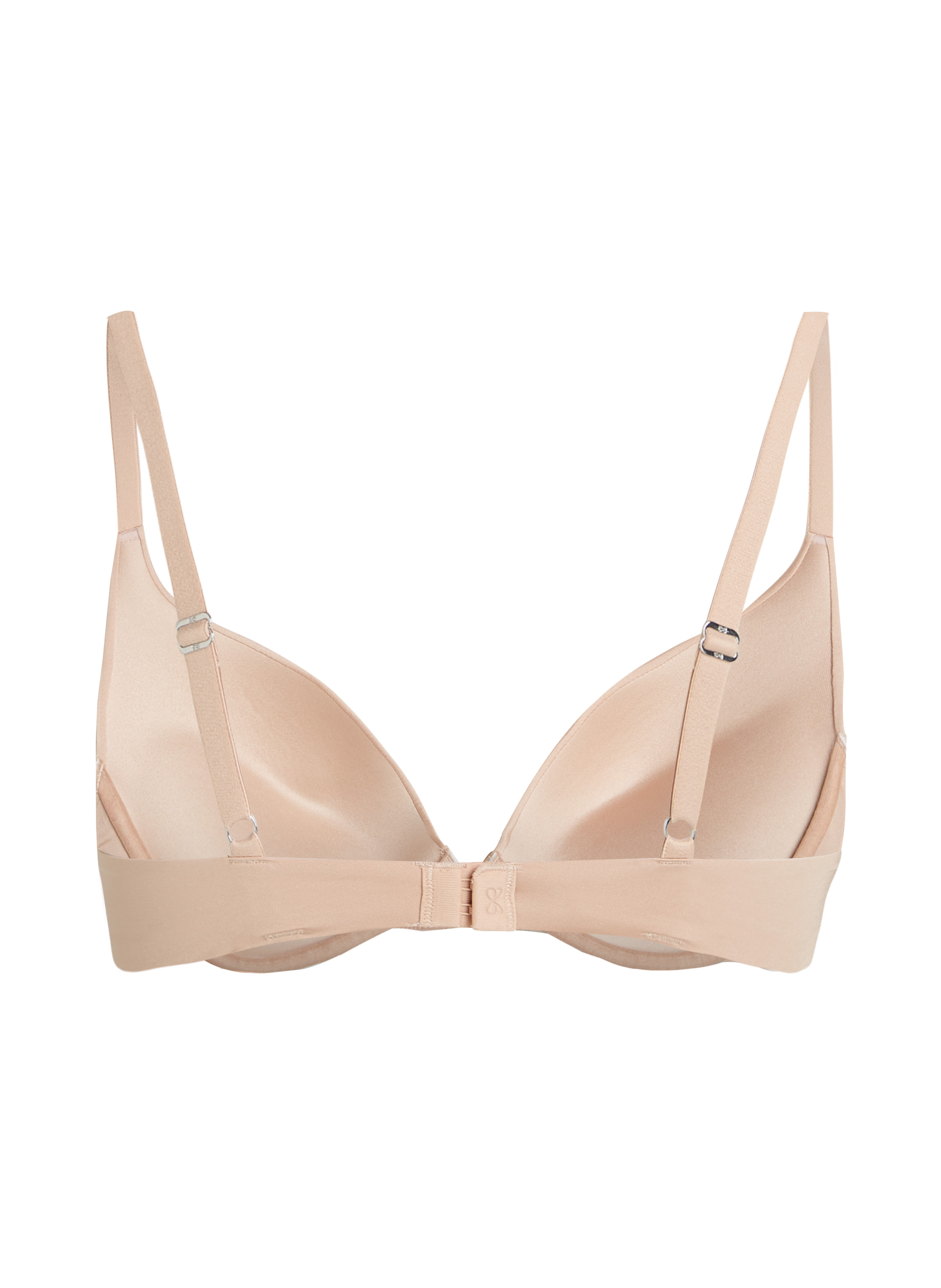 Polstret pushup-BH med bøyle Smooth, Beige, main