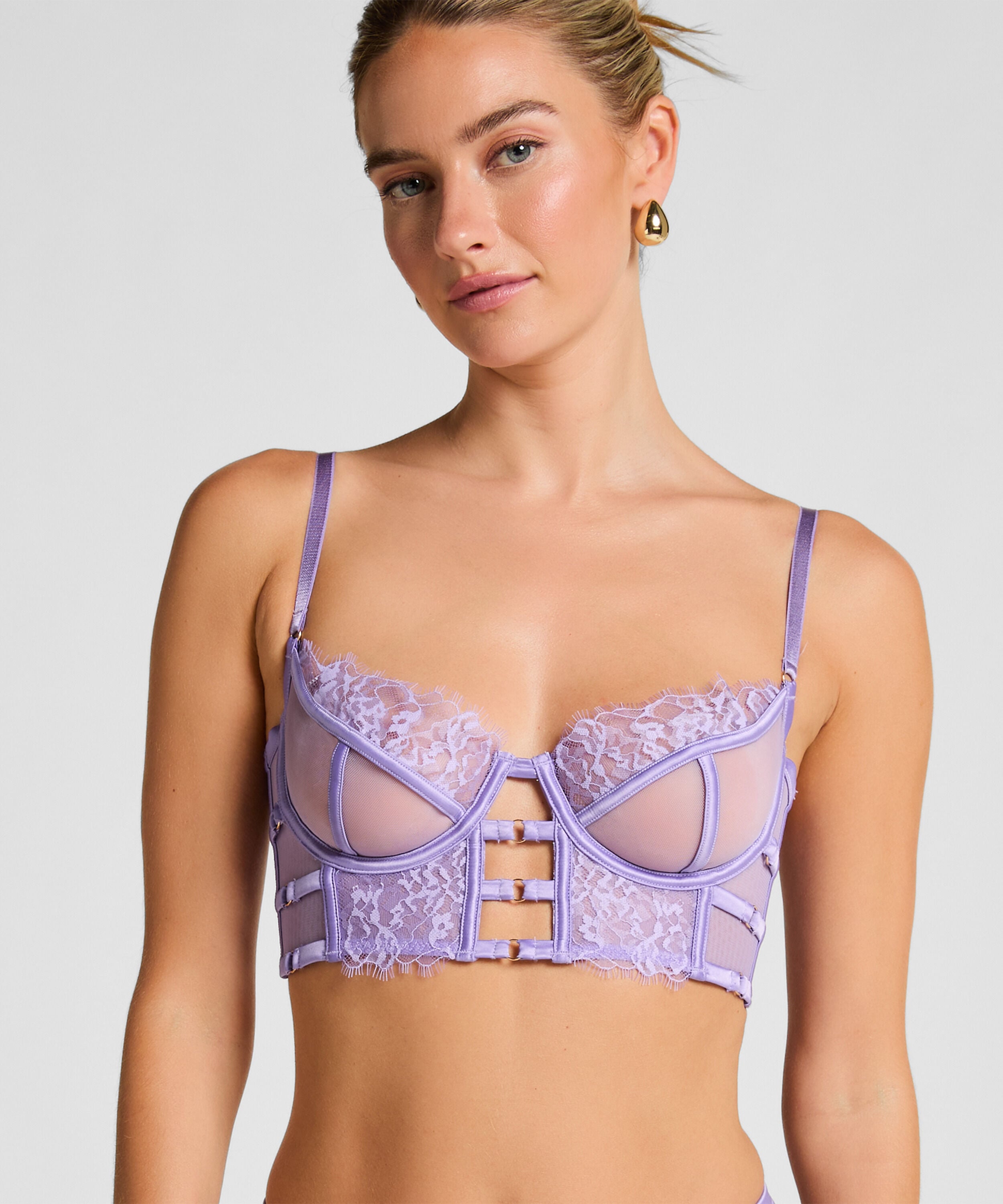 Polstret longline spile-BH Nienke, Lilla