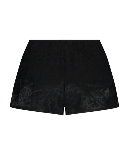 Shorts Leopard, Svart
