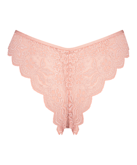 Slip brésilien jambe haute, Rosa