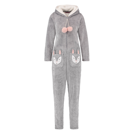 Novelty Fleece Onesie, Grå
