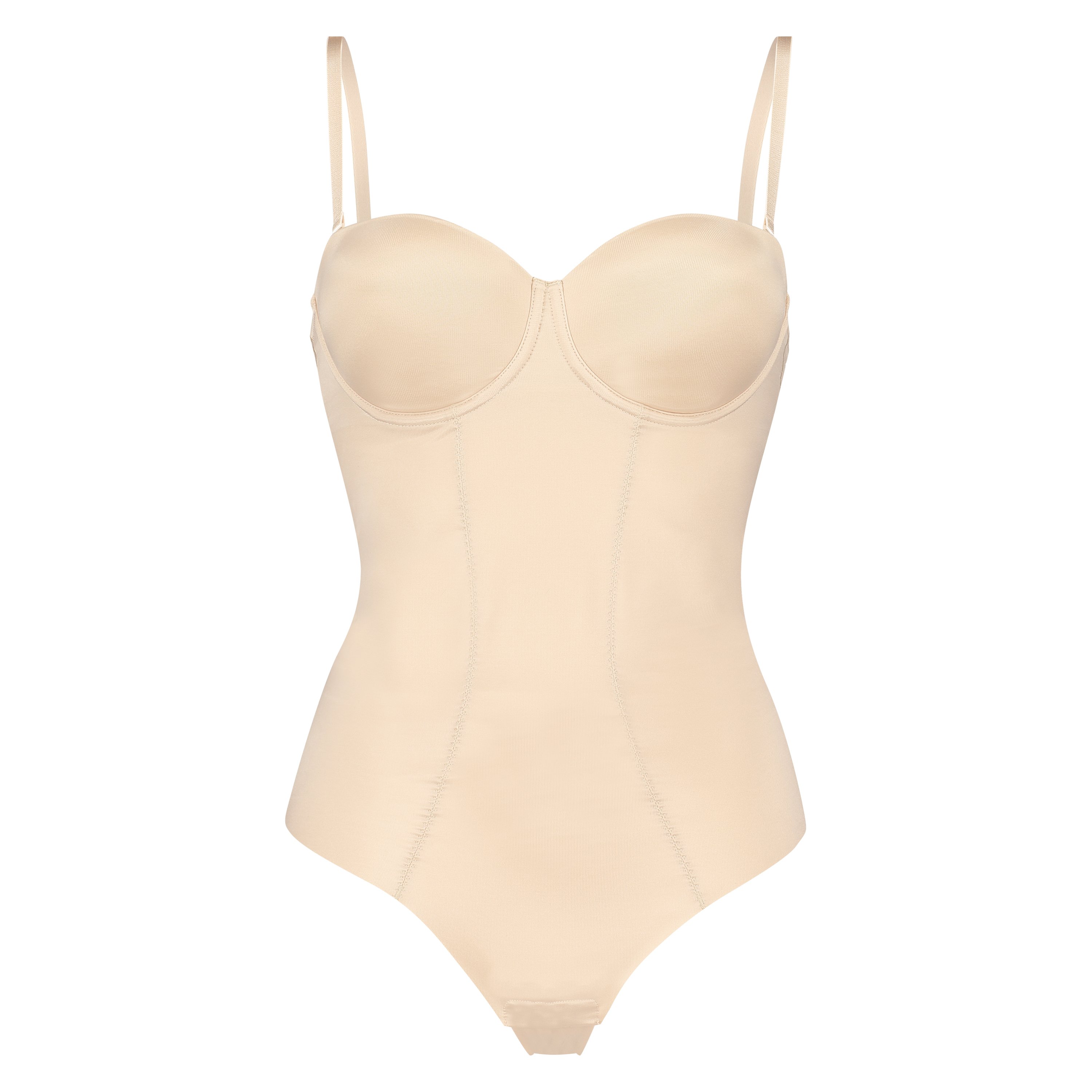 Skulpterende body med forete skåler, Beige, main