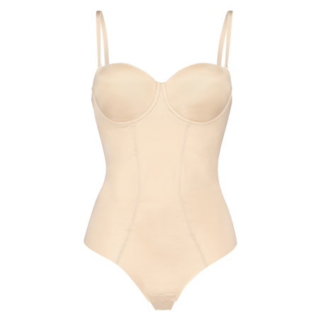 Skulpterende body med forete skåler, Beige