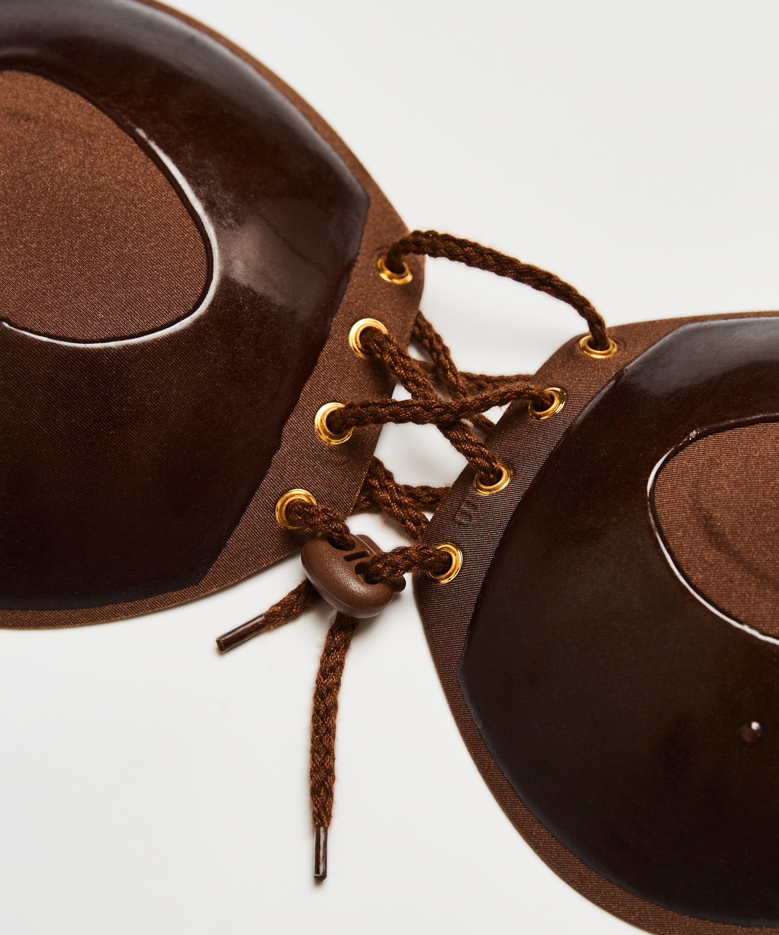 Klebe-BH med pushup, Brun, main