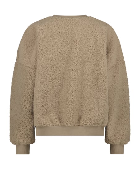 Topp Teddy fleece, Brun