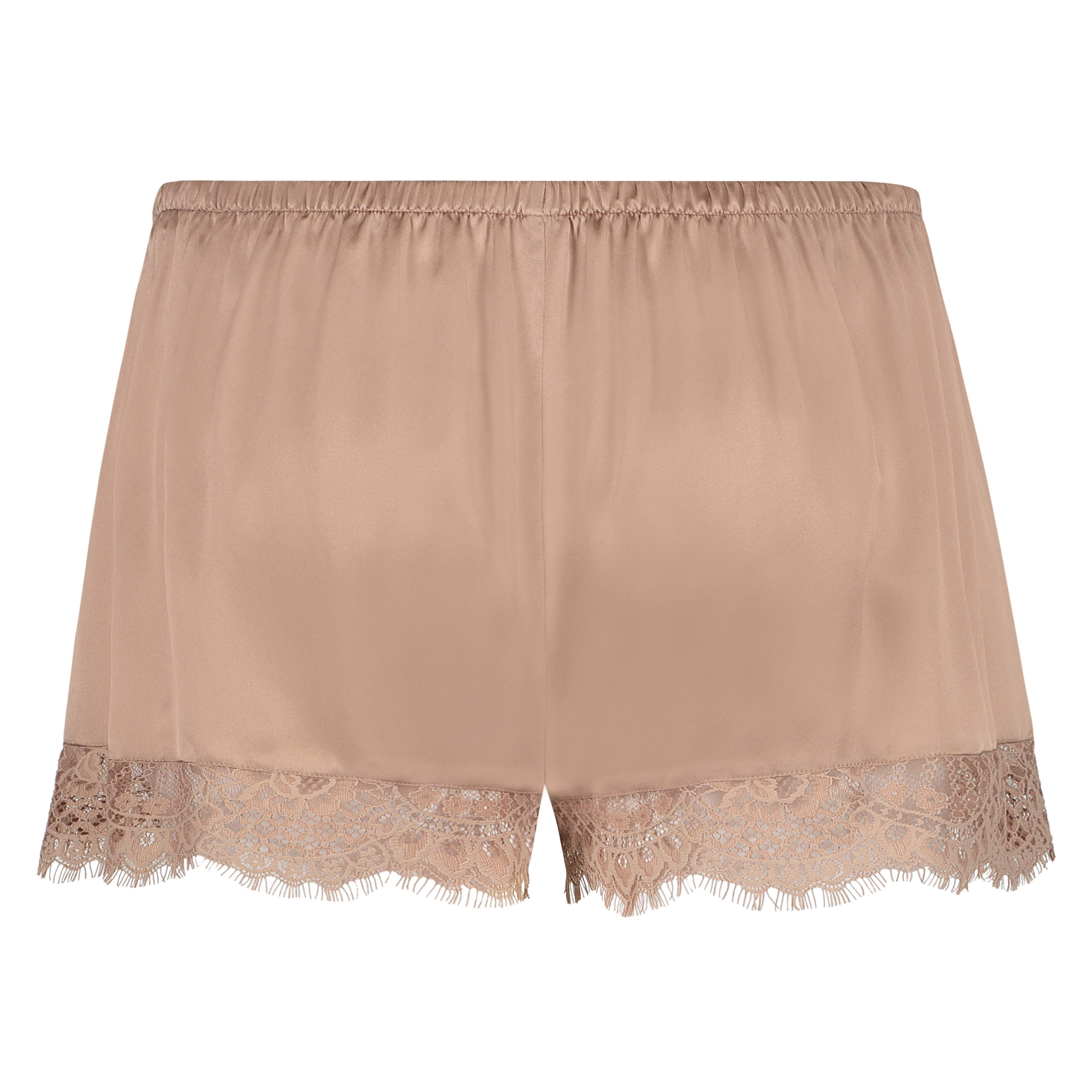 Scallop Lace silk pyjama shorts, Rosa, main
