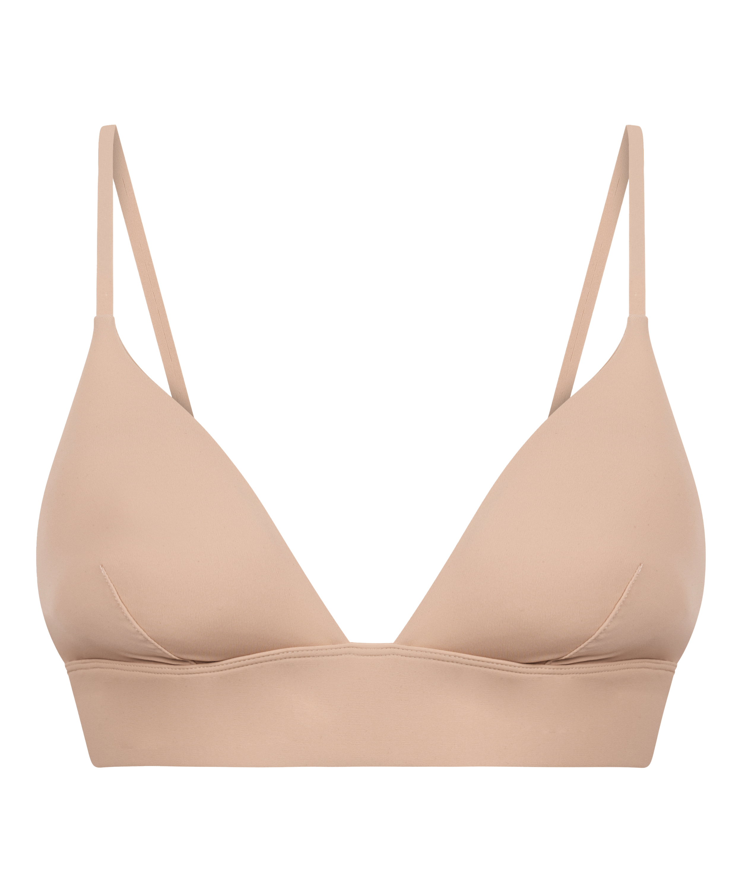 Triangle Bralette Smooth, Beige, main