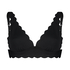 Scallop triangle bikinitopp, Svart