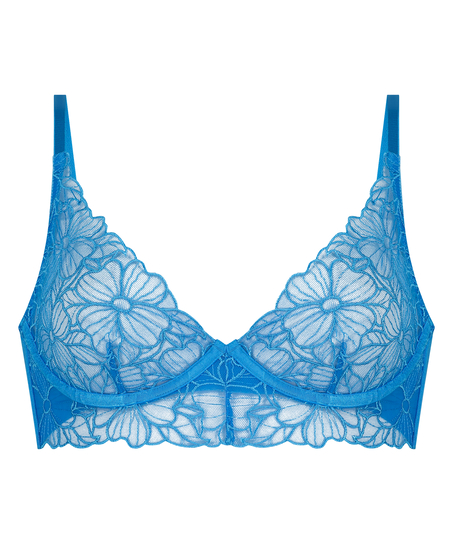 Uvattert bh med bøyle longline Anya, Blå