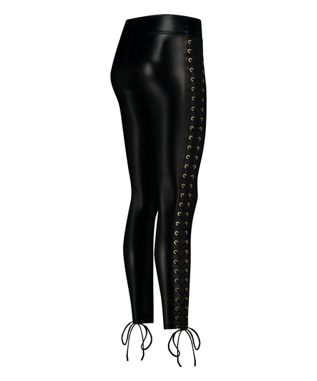 Lace up tights, Svart