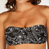 Paisley bikini crop-top, Svart