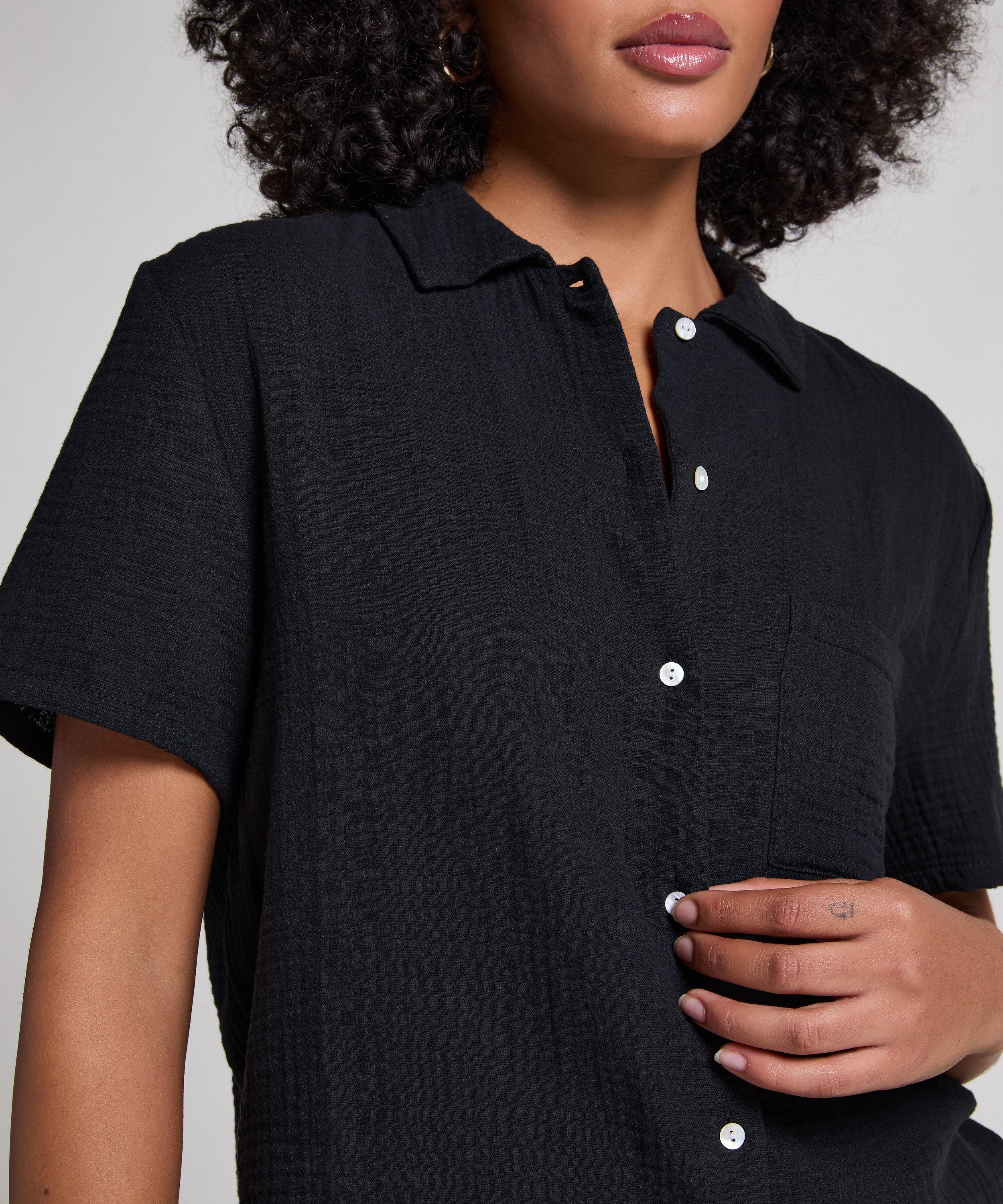 Muslin-jakke, Svart, main