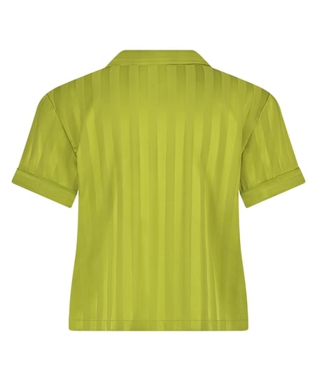 Kortermet jakke i sateng, Gr&oslash;nn