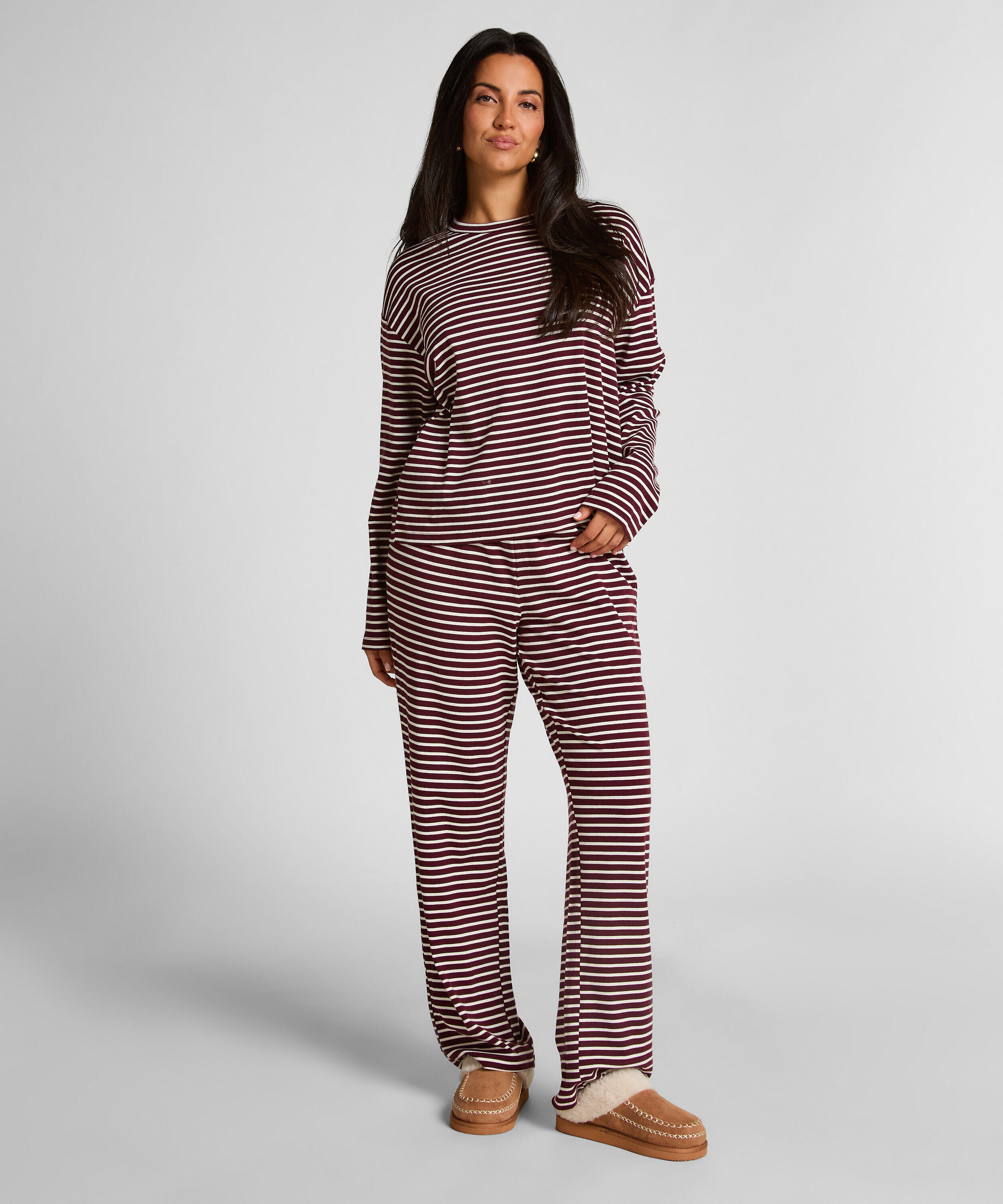 Pyjamasett i bomullsjersey, Lilla
