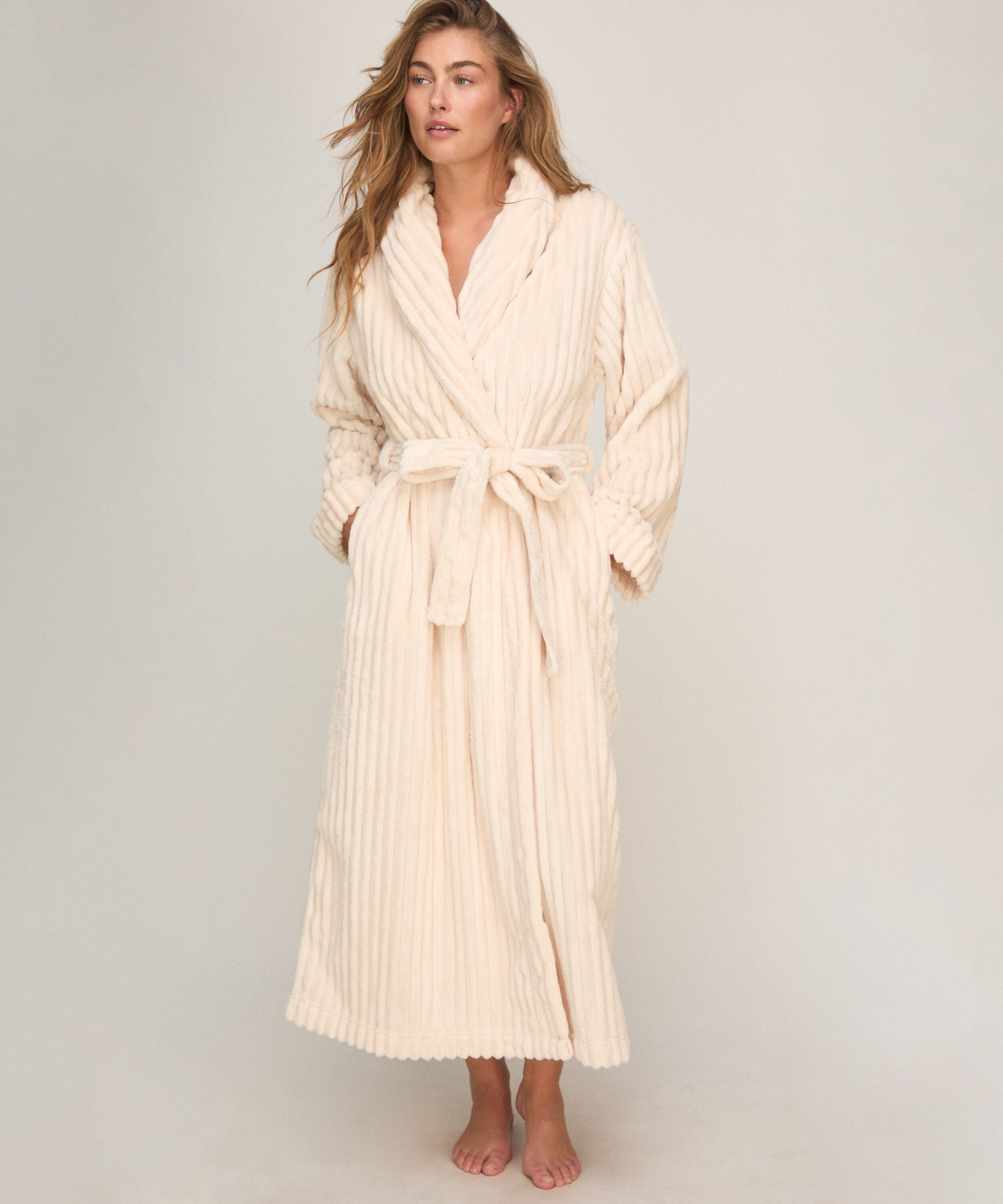 Badekåpe Jacqueared Fleece, Hvit Badekåpe Jacqueared Fleece, Hvit