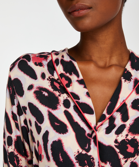 Duckie pysjamasjakke med lange ermer, Rosa