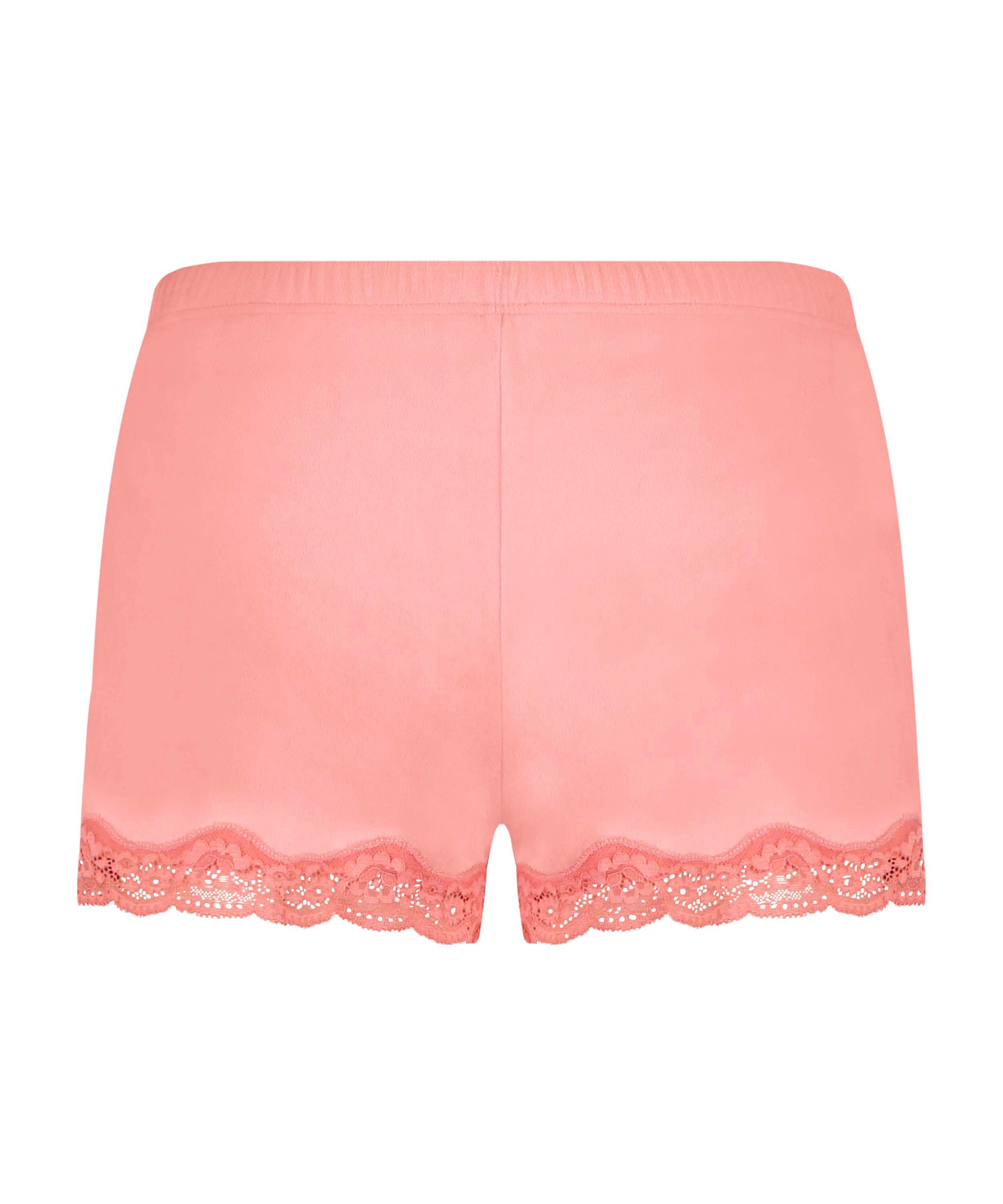 Velvet lace shorts, Rosa, main