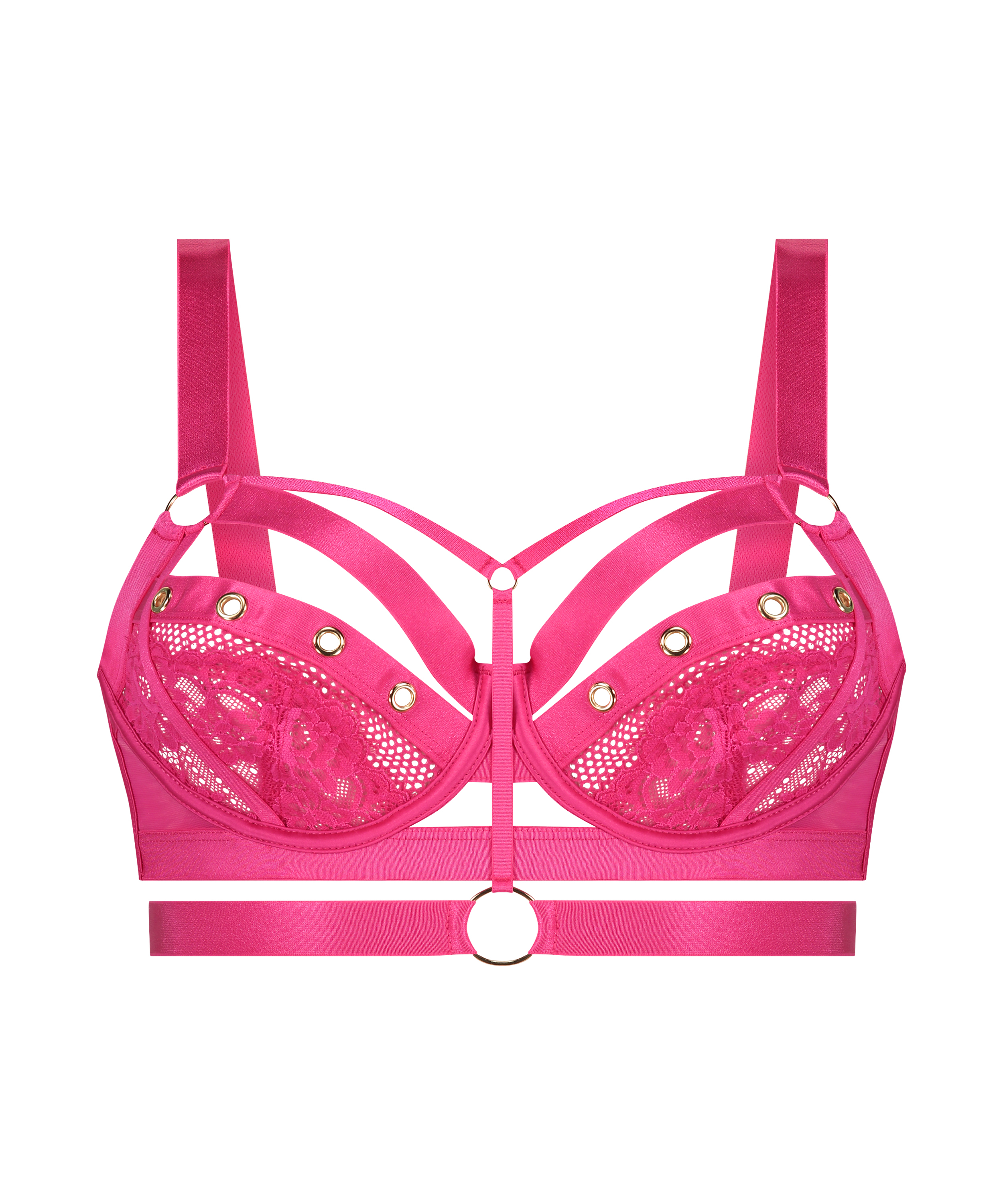 Uvattert bh med bøyle longline Sadie, Rosa, main