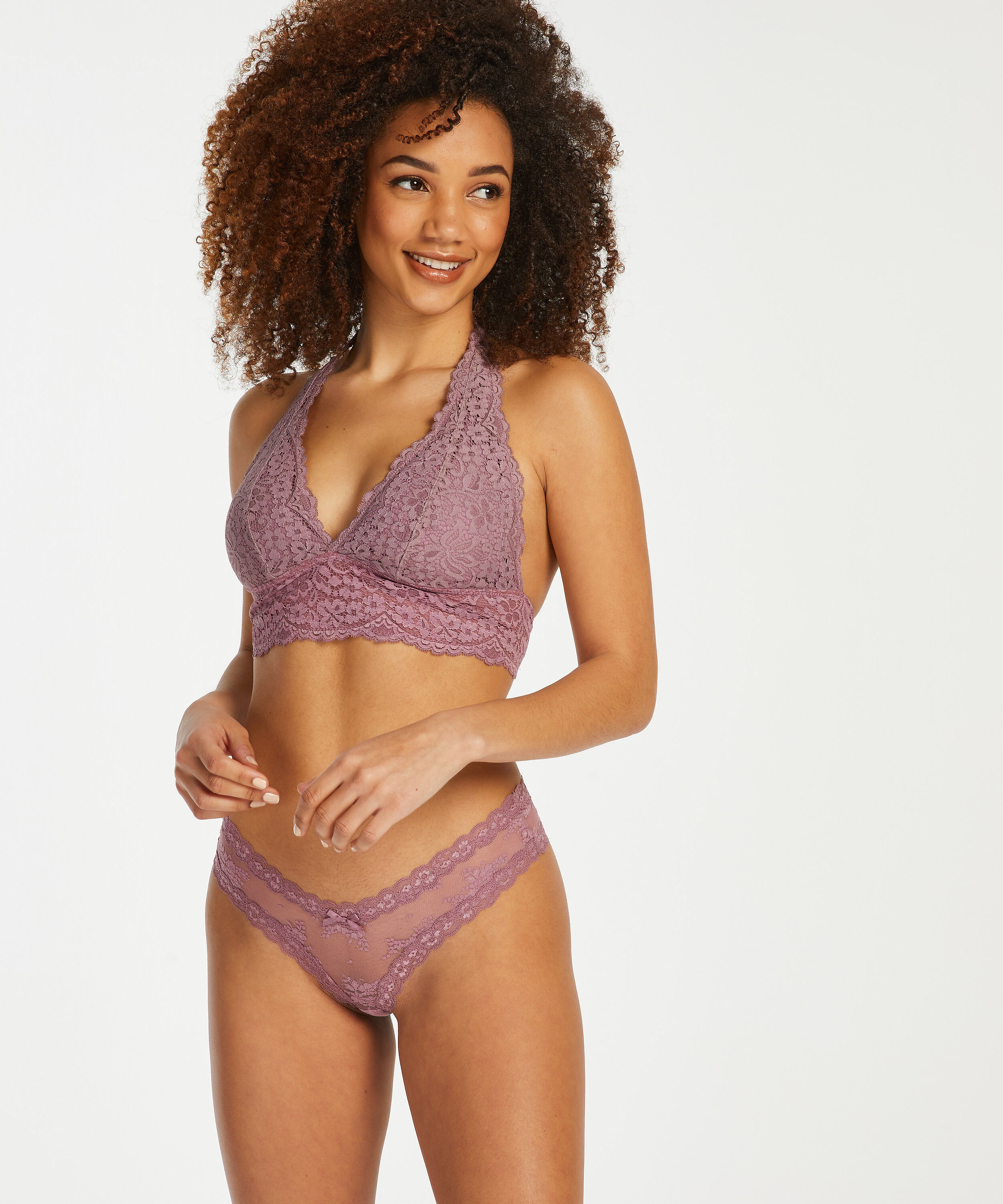 Brasiliansk truse V-shape Mesh, Lilla
