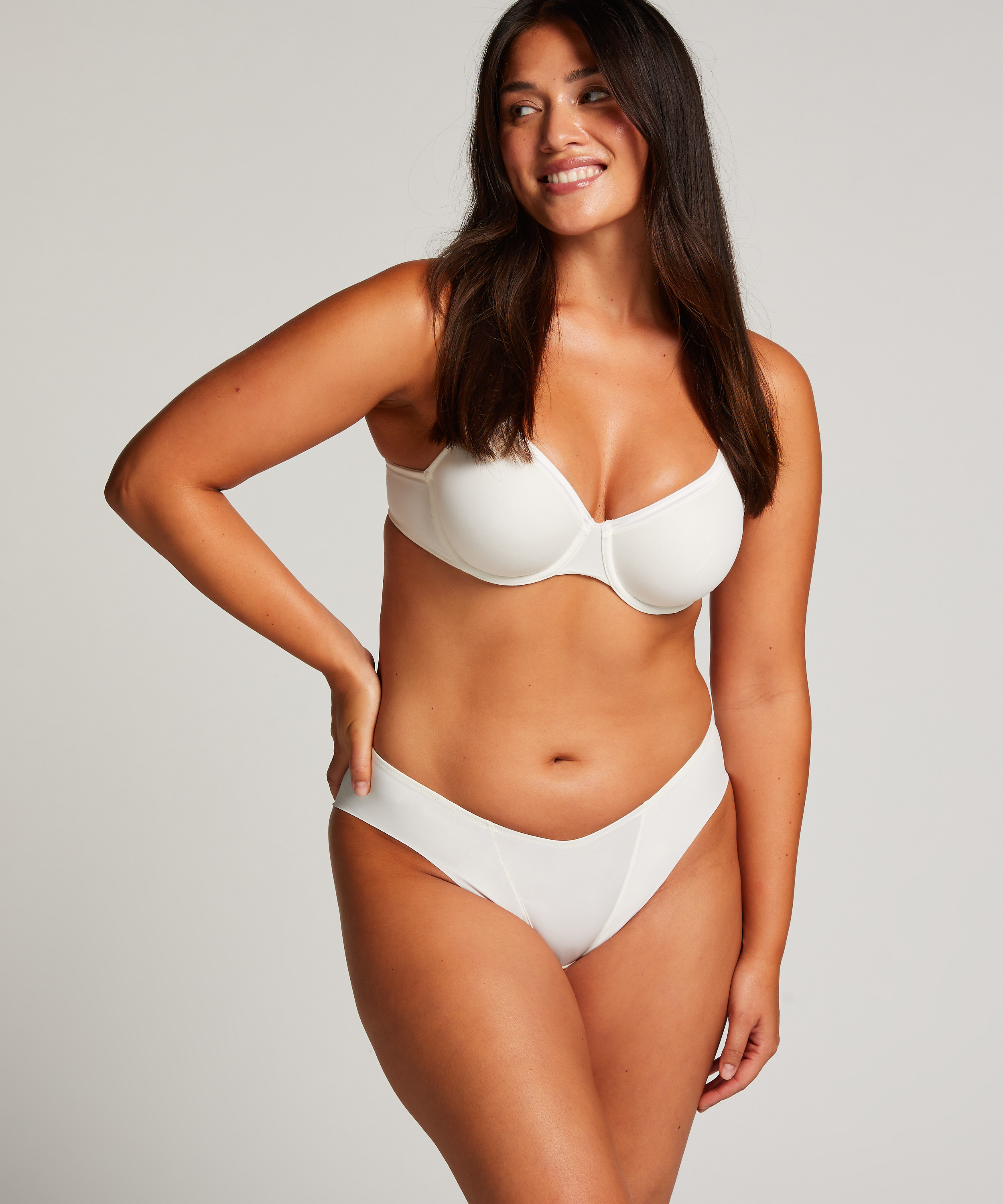 Truse i sateng, Hvit, main