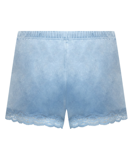 Velvet lace shorts, Bl&aring;