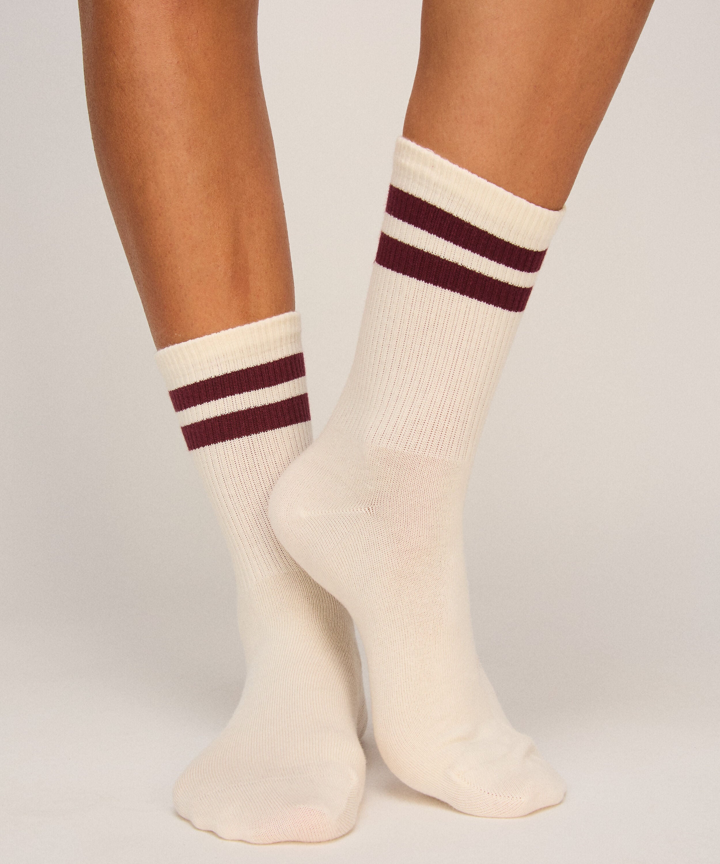 Sokker Stripes Cotton, Hvit Sokker Stripes Cotton, Hvit