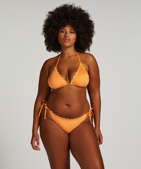 Triangle Bikinitopp Scallop Lurex, Oransje