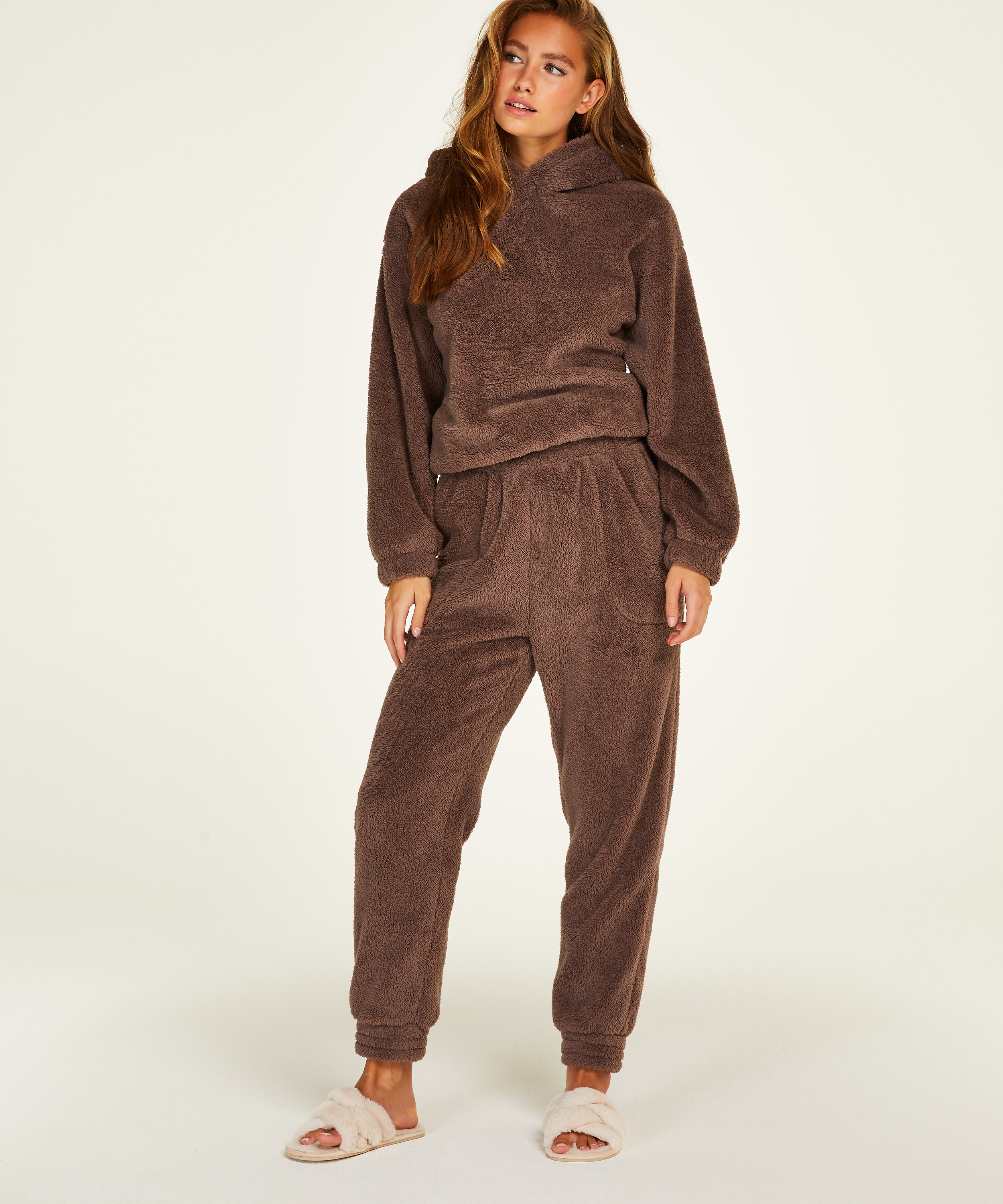 Fleece Snuggle hettegenser, Grå, main