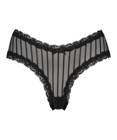 Brasiliansk truse V-shape Mesh, Svart