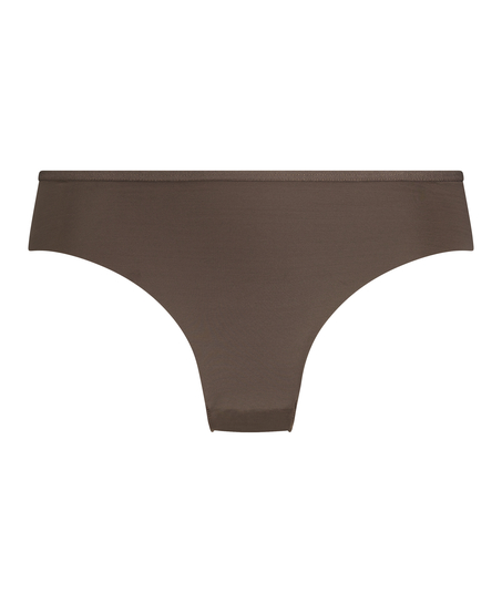 Invisible brasiliansk truse Lace Back, Brun