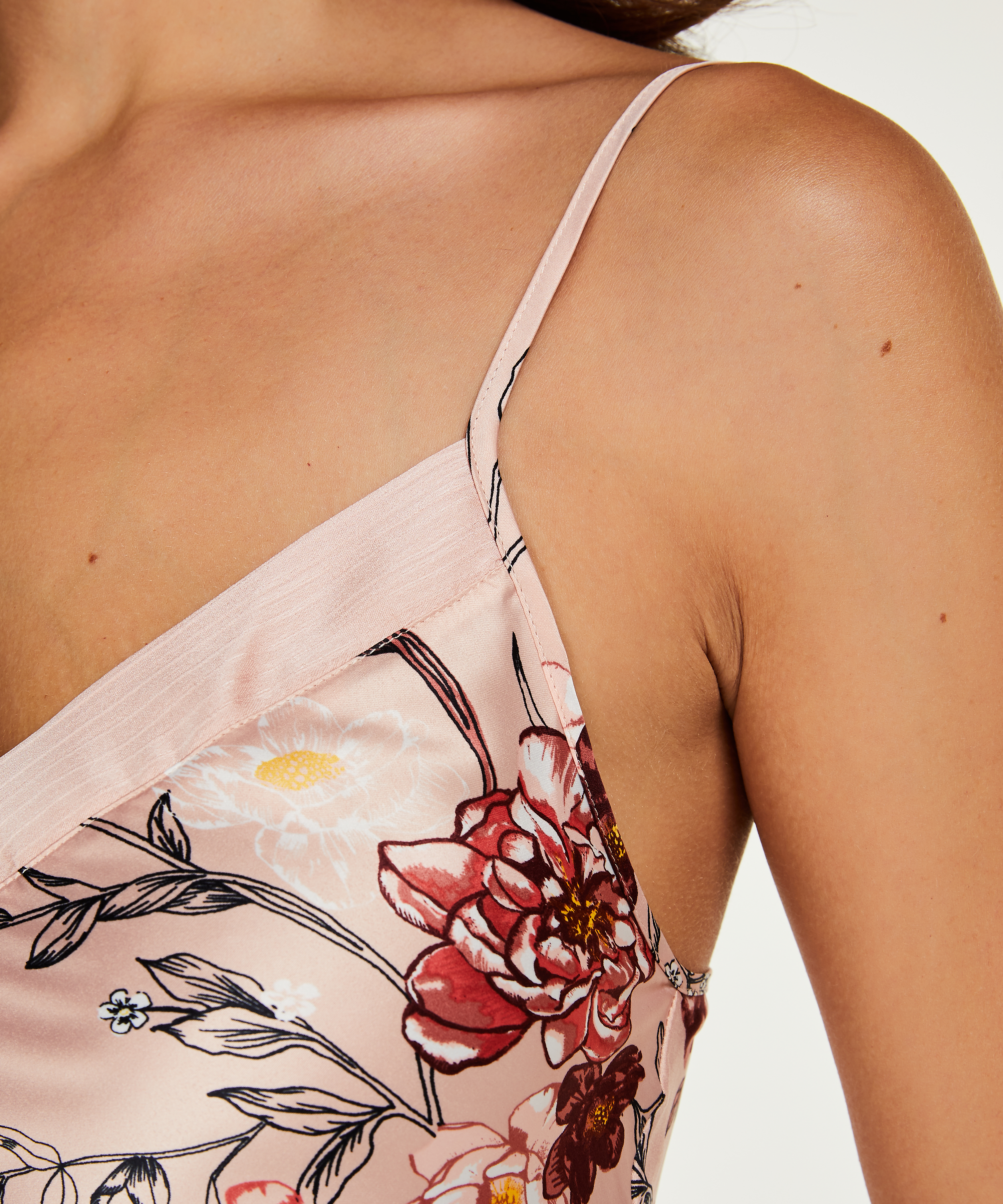 Satin Kiku cami top, Rosa, main