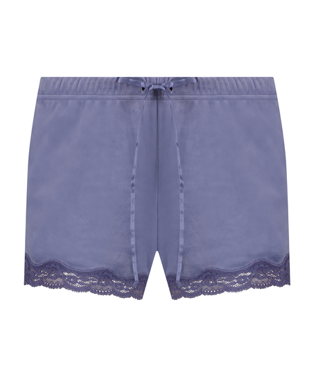 Velvet lace shorts, Lilla