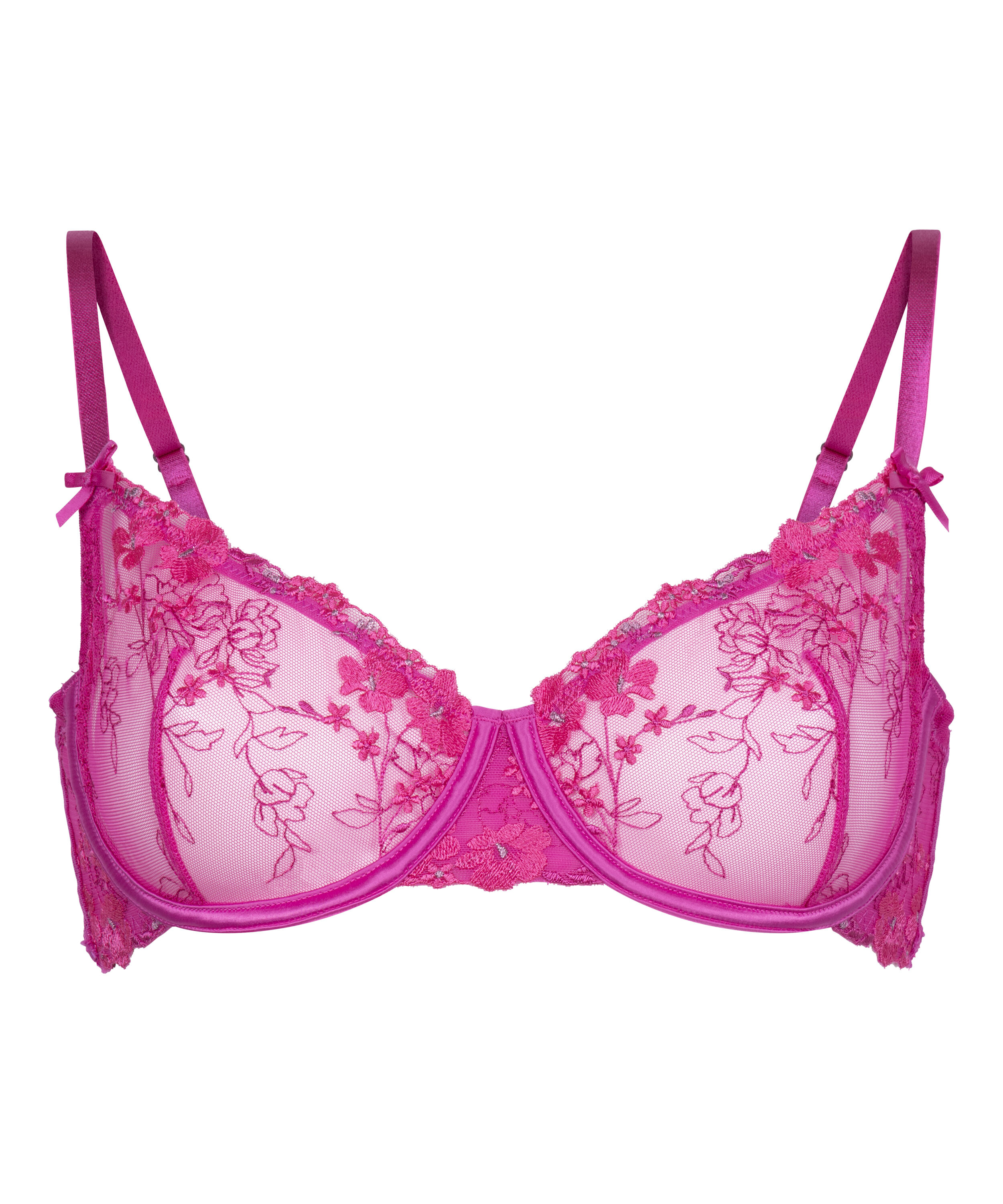 Peonie Non-Padded Underwired Bra, Rosa