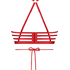 Polstret spilebehå med bøyle Bellini, Rød