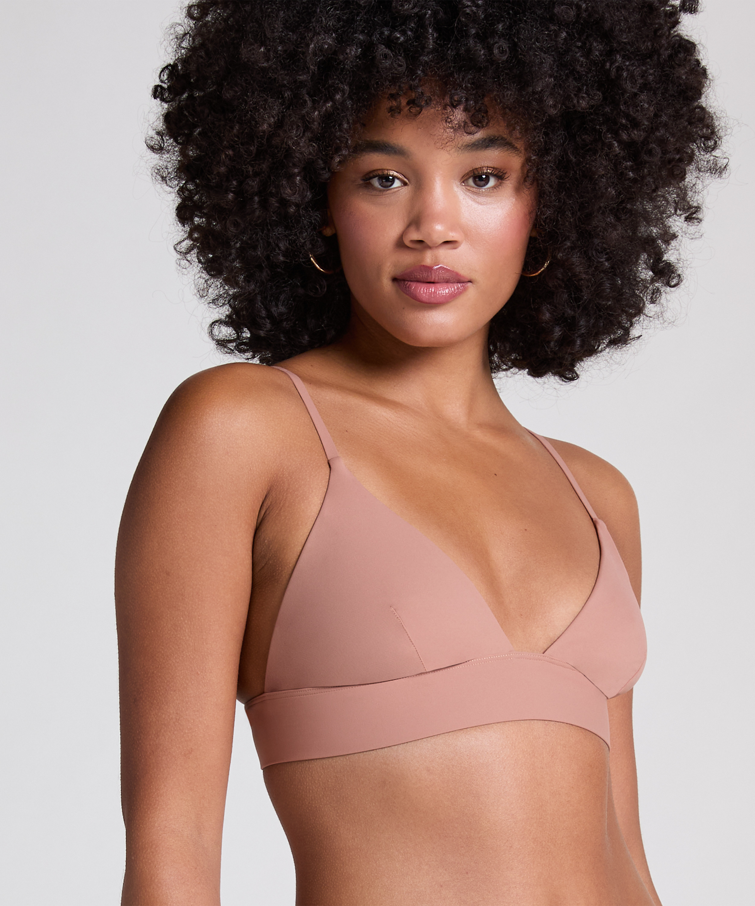 Triangle Bralette Smooth, Brun, main