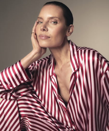 Langermet jakke i sateng, Rosa