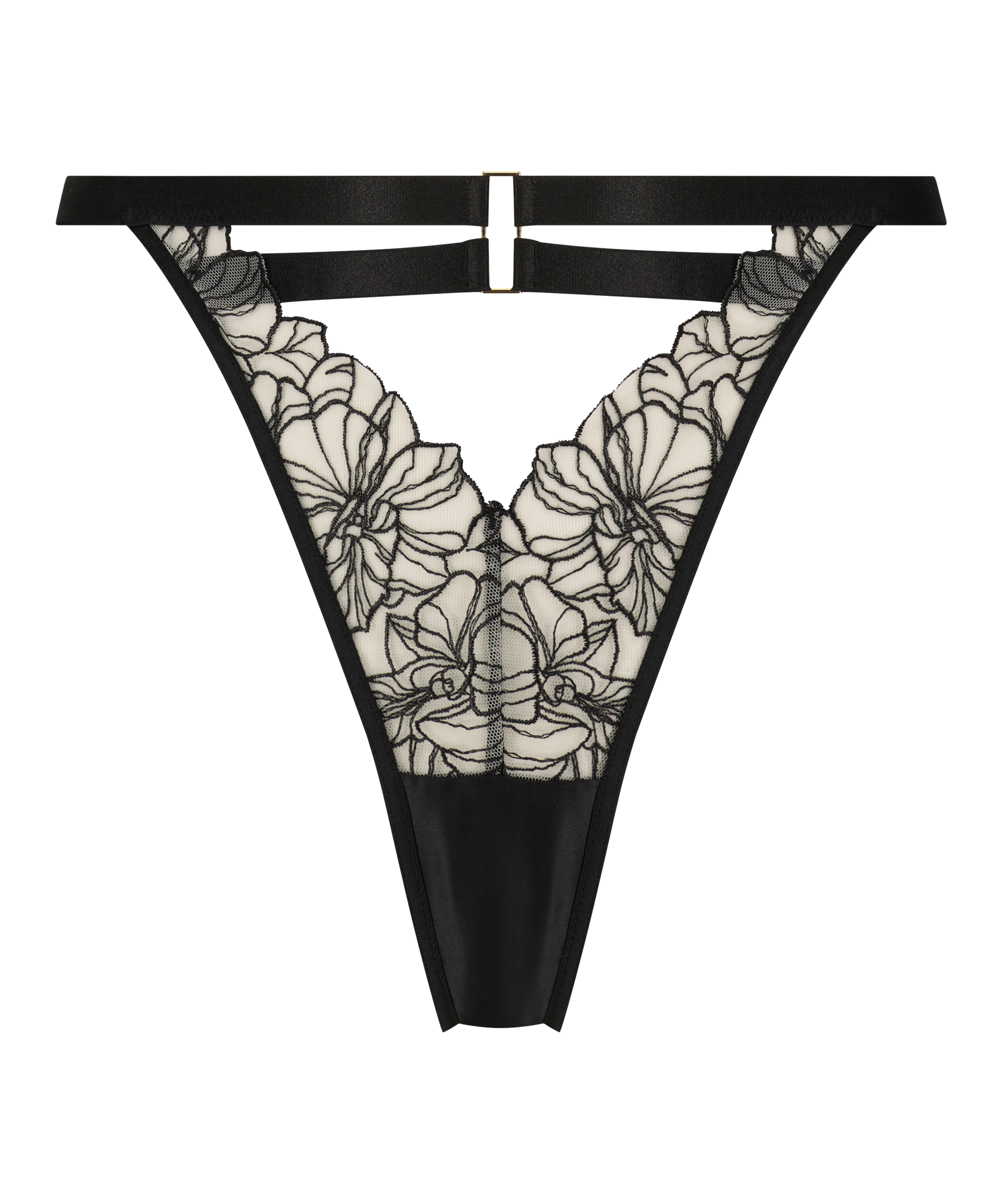 Tara stringtruse med h&oslash;yt snitt, Svart, main