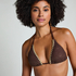 Triangle bikinitopp crochet, Brun