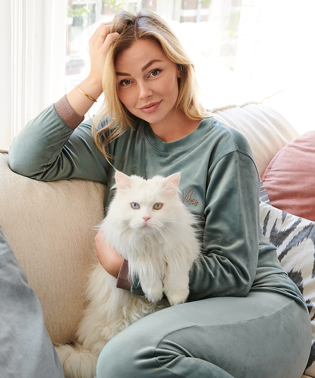 Lurex velurtopp, Gr&oslash;nn