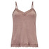 Cami-topp Velours Lace, Rosa