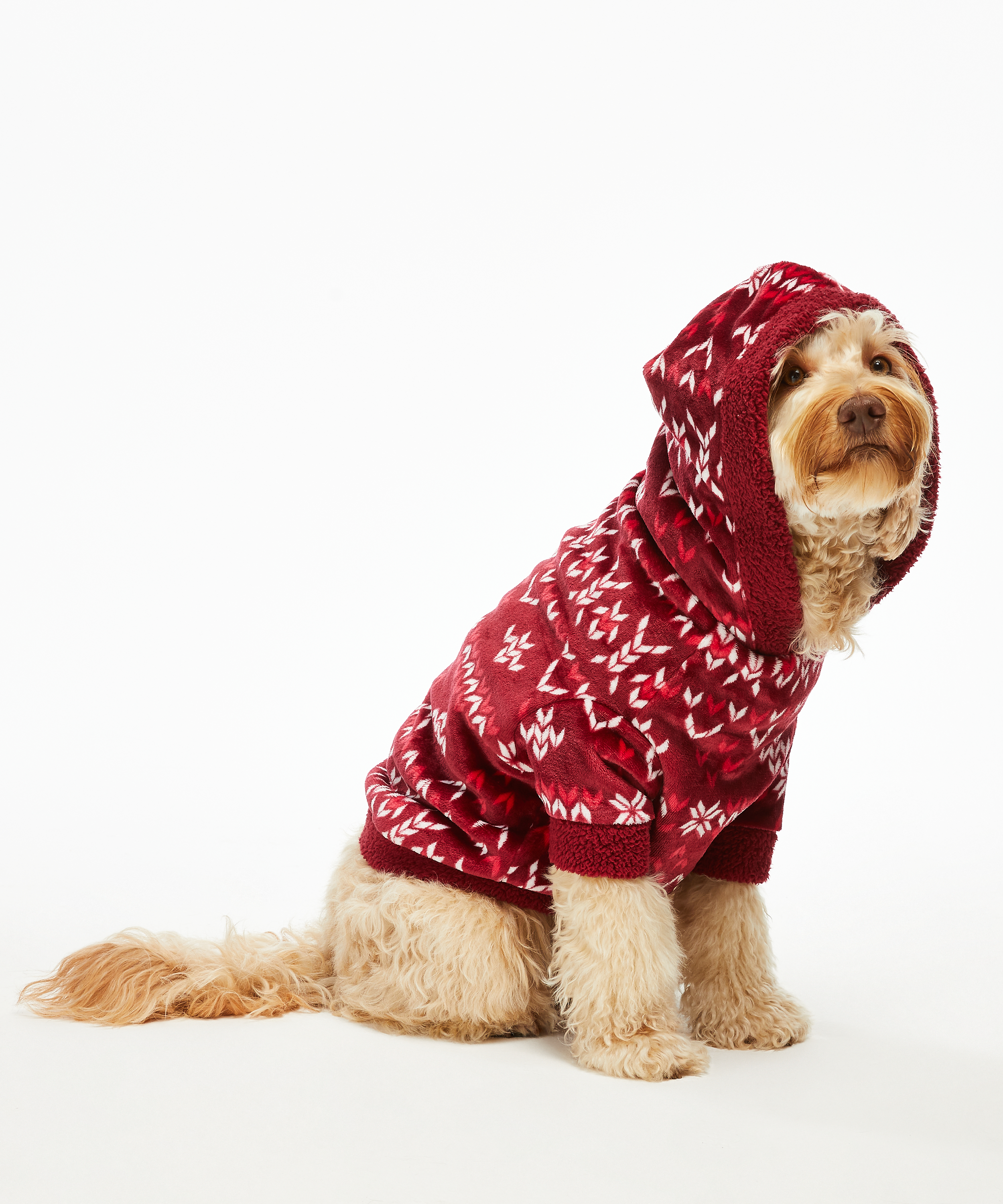 Fleece hunde-onesie, R&oslash;d, main