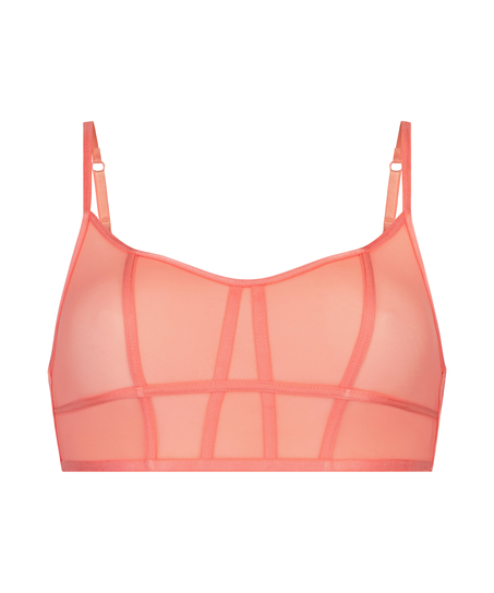 Bralette longline Sexy Mesh, Oransje